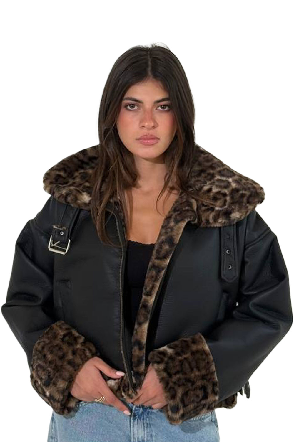 جاكت جلد سويدي متبطن