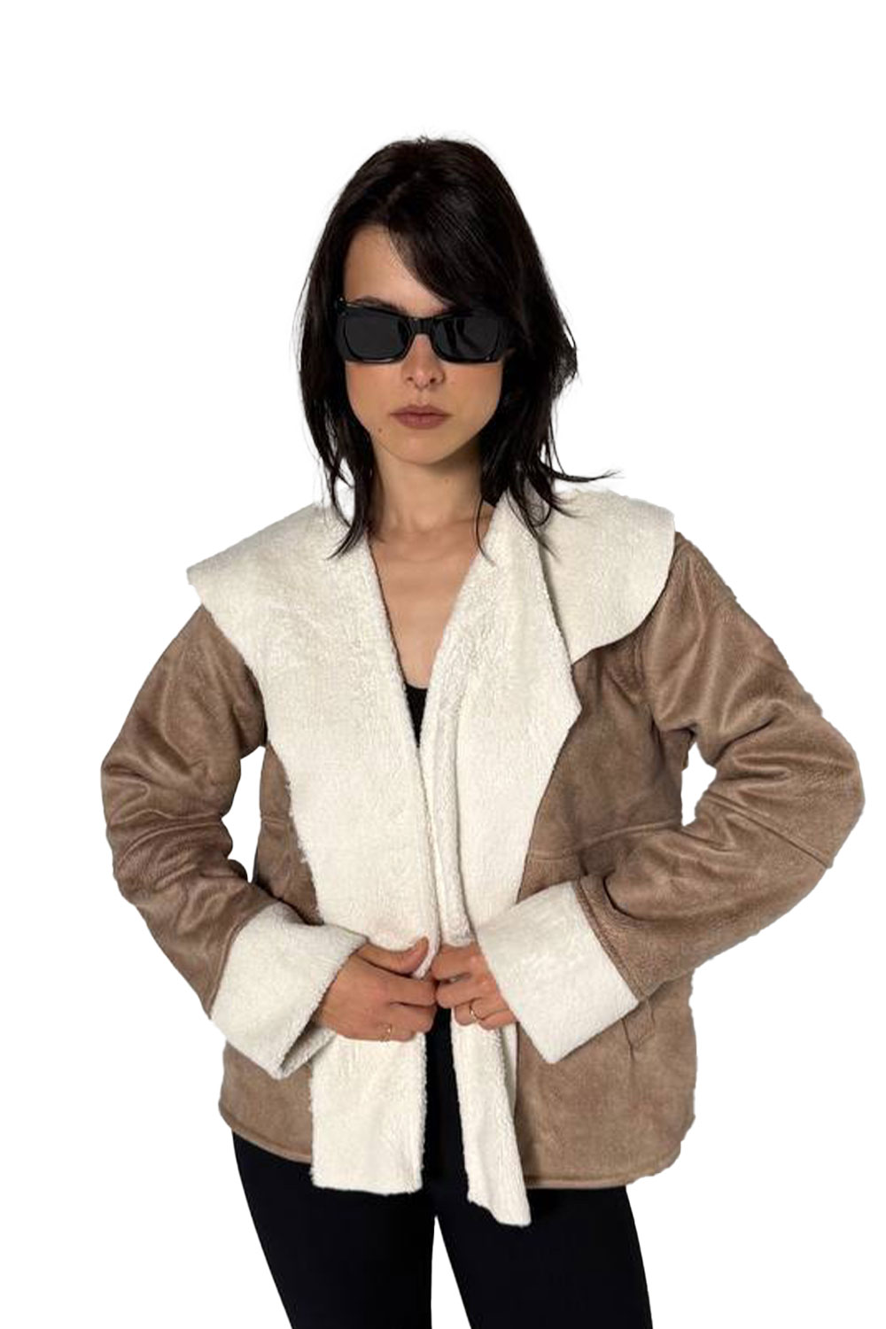 جاكت سويدي مستورد متبطن فرو - الصورة 3