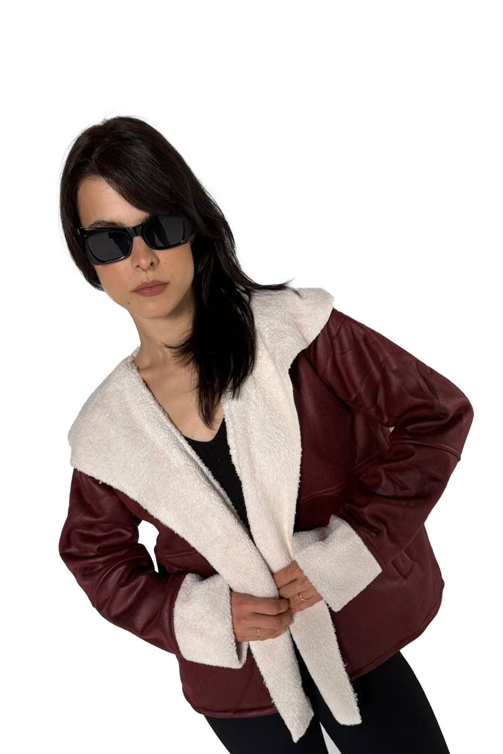 جاكت سويدي مستورد متبطن فرو - الصورة 2