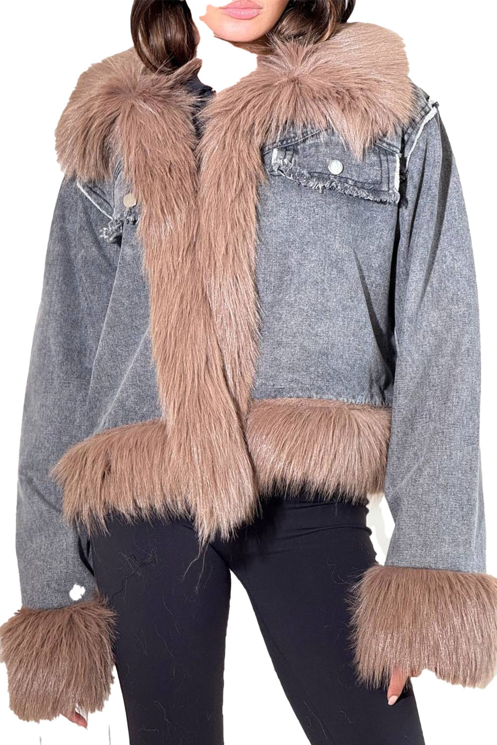 جاكت جينز مستورد في فرو تركي - الصورة 3