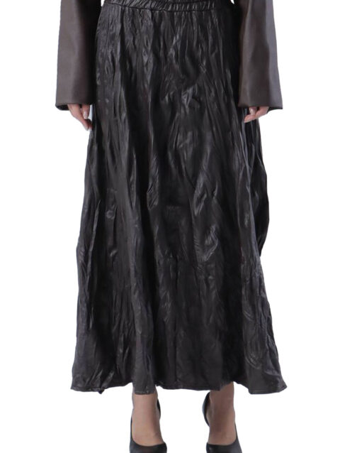 اسكيرت جلد متبطنه فرو