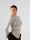 بيزك توب فرونس مكشكش - Light Gray